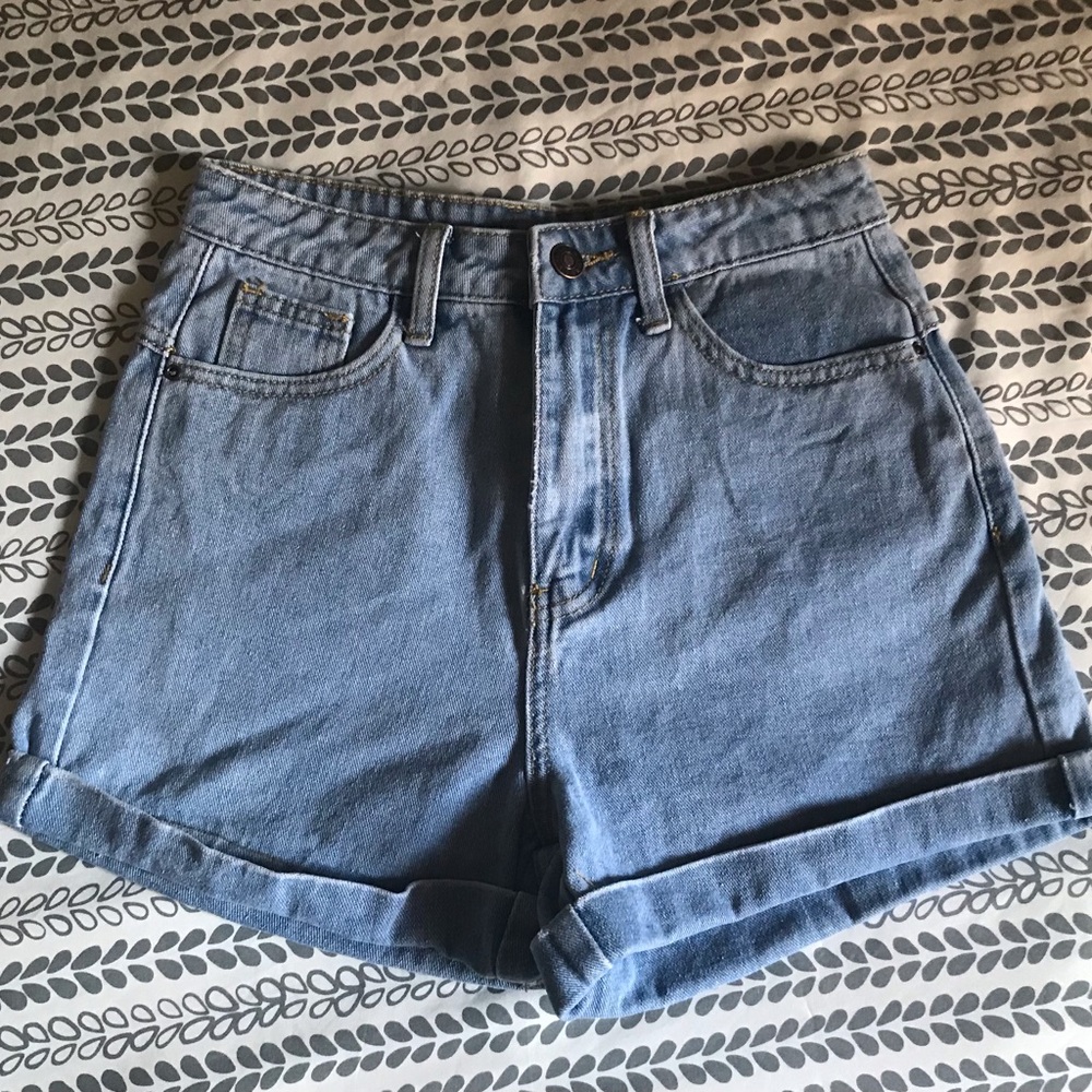Denim High-Waisted Shorts